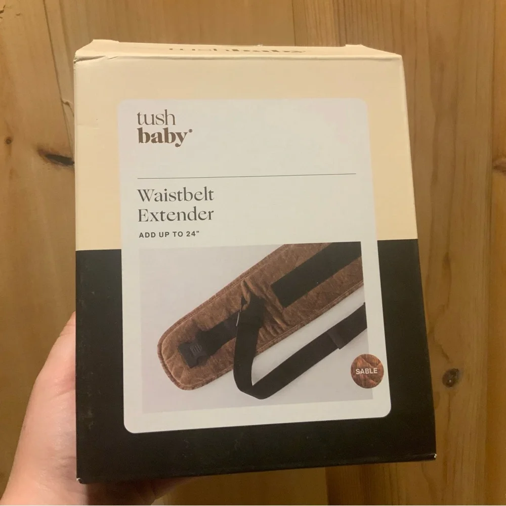 Tush Baby Velvet Hip Seat Waist Extender Belt in Sable with Black Strap